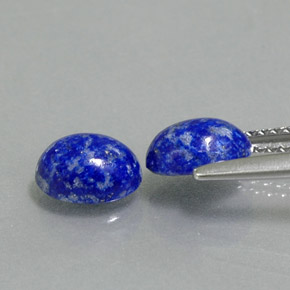 캐럿 천연 로열 블루 라피스 라줄리 보석, 타원형 컷, 7.1×5.2 mm, 불투명체