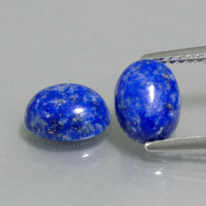 캐럿 천연 로열 블루 라피스 라줄리 보석, 타원형 컷, 8.1×6.2 mm, 불투명체