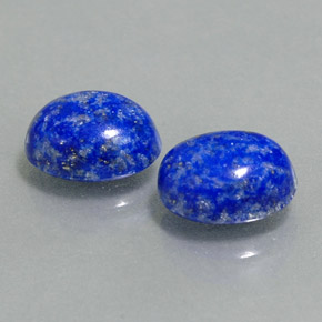 캐럿 천연 로열 블루 라피스 라줄리 보석, 타원형 컷, 8.1×6.2 mm, 불투명체