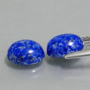 캐럿 천연 로열 블루 라피스 라줄리 보석, 타원형 컷, 8.1×6.2 mm, 불투명체