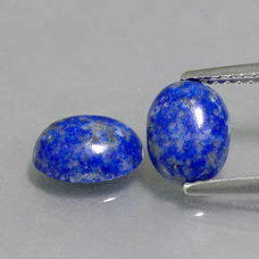 캐럿 천연 로열 블루 라피스 라줄리 보석, 타원형 컷, 8.1×6.3 mm, 불투명체