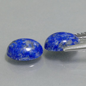 캐럿 천연 로열 블루 라피스 라줄리 보석, 타원형 컷, 8.1×6.3 mm, 불투명체