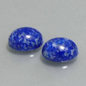 캐럿 천연 로열 블루 라피스 라줄리 보석, 타원형 컷, 8×6.3 mm, 불투명체