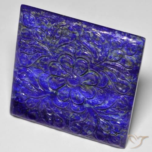 60.30캐럿 천연 딥 블루 라피스 라줄리, 멋진 모양, 36.9×36.4 mm, 불투명체