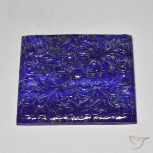 60.30캐럿 천연 딥 블루 라피스 라줄리, 멋진 모양, 36.9×36.4 mm, 불투명체