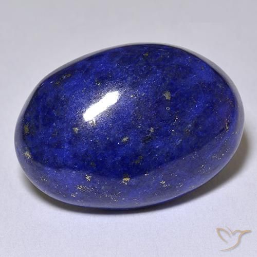 10.71캐럿 천연 네이비 블루 라피스 라줄리, 타원형 컷, 17.3×12.3 mm, 불투명체