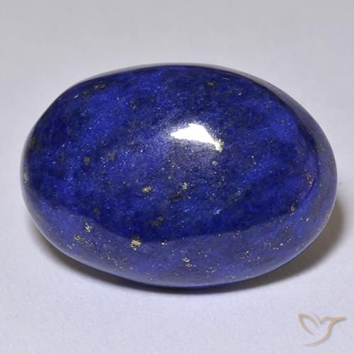 10.71캐럿 천연 네이비 블루 라피스 라줄리, 타원형 컷, 17.3×12.3 mm, 불투명체