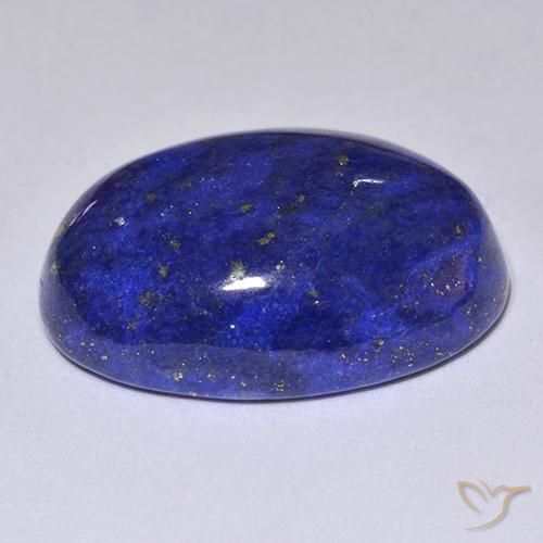 10.71캐럿 천연 네이비 블루 라피스 라줄리, 타원형 컷, 17.3×12.3 mm, 불투명체