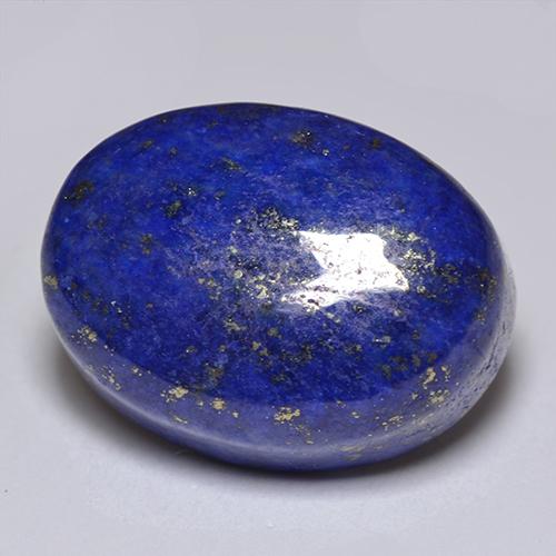 14.49캐럿 천연 매우 깊은 파란색 라피스 라줄리, 타원형 컷, 16.1×12.2 mm, 불투명체