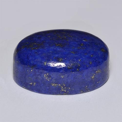 14.49캐럿 천연 매우 깊은 파란색 라피스 라줄리, 타원형 컷, 16.1×12.2 mm, 불투명체