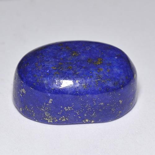 12.72캐럿 천연 딥 이집트 블루 라피스 라줄리, 타원형 컷, 15.6×11.2 mm, 불투명체
