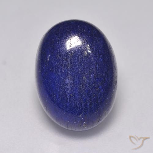 8.54캐럿 천연 다크 블루 라피스 라줄리, 타원형 컷, 14.2×10.6 mm, 불투명체