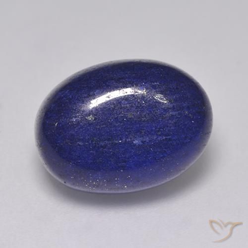 8.54캐럿 천연 다크 블루 라피스 라줄리, 타원형 컷, 14.2×10.6 mm, 불투명체