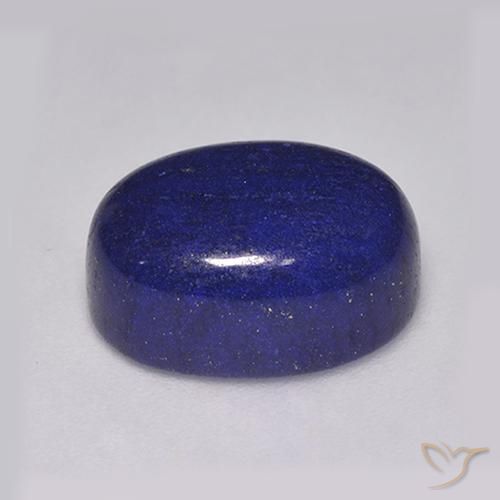 8.54캐럿 천연 다크 블루 라피스 라줄리, 타원형 컷, 14.2×10.6 mm, 불투명체