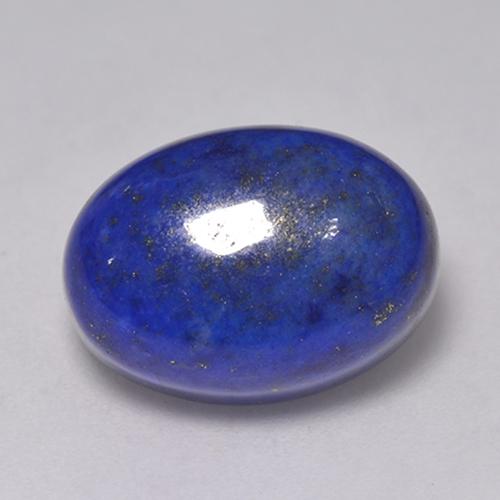 9.80캐럿 천연 밝은 파란색 라피스 라줄리, 타원형 컷, 14.3×10.4 mm, 불투명체