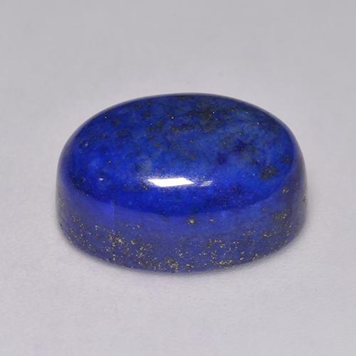 9.80캐럿 천연 밝은 파란색 라피스 라줄리, 타원형 컷, 14.3×10.4 mm, 불투명체