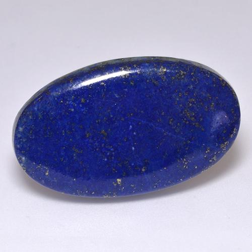 39.54캐럿 천연 강렬한 네이비 블루 라피스 라줄리, 타원형 컷, 32.9×19.7 mm, 불투명체