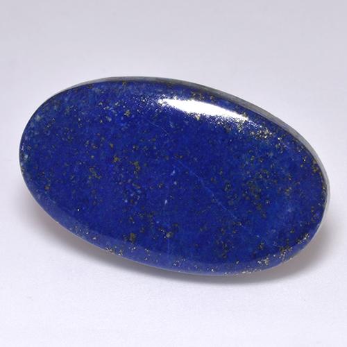 39.54캐럿 천연 강렬한 네이비 블루 라피스 라줄리, 타원형 컷, 32.9×19.7 mm, 불투명체