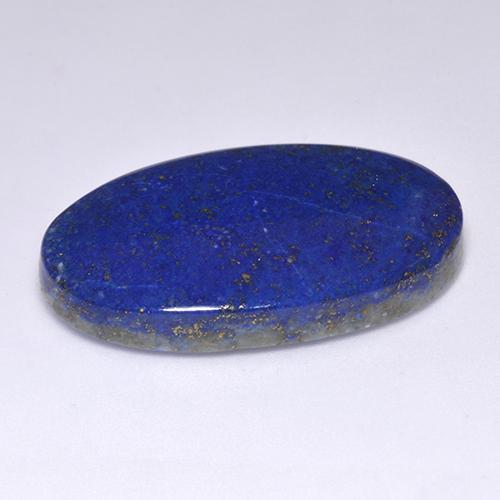 39.54캐럿 천연 강렬한 네이비 블루 라피스 라줄리, 타원형 컷, 32.9×19.7 mm, 불투명체