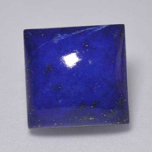 7.67캐럿 천연 강렬한 네이비 블루 라피스 라줄리, 스퀘어, 11.1×10.9 mm, 불투명체