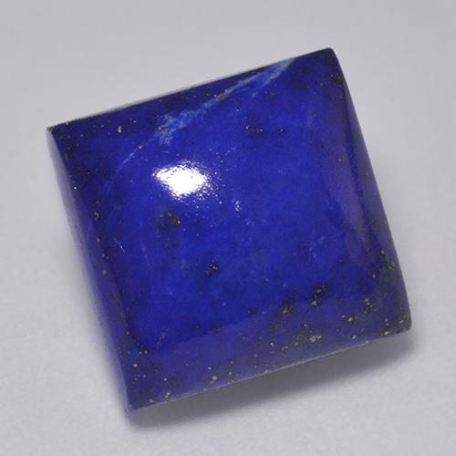 7.67캐럿 천연 강렬한 네이비 블루 라피스 라줄리, 스퀘어, 11.1×10.9 mm, 불투명체