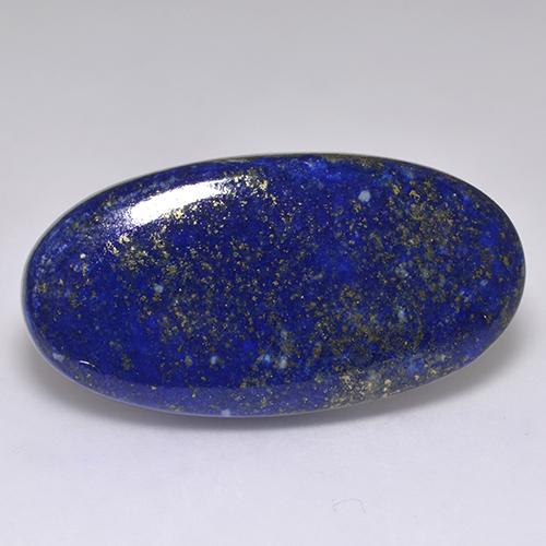 59.23캐럿 천연 다크 블루 라피스 라줄리, 타원형 컷, 39.8×20.6 mm, 불투명체