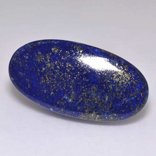 59.23캐럿 천연 다크 블루 라피스 라줄리, 타원형 컷, 39.8×20.6 mm, 불투명체