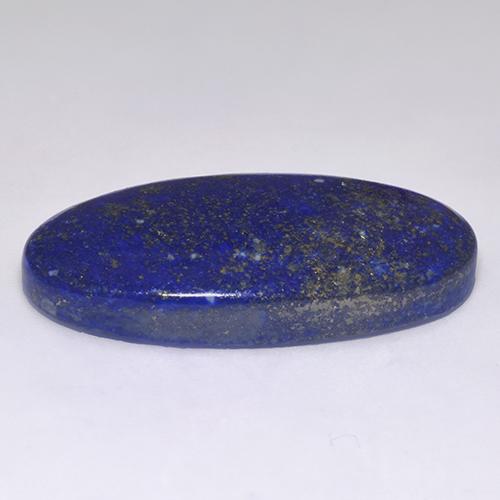 59.23캐럿 천연 다크 블루 라피스 라줄리, 타원형 컷, 39.8×20.6 mm, 불투명체