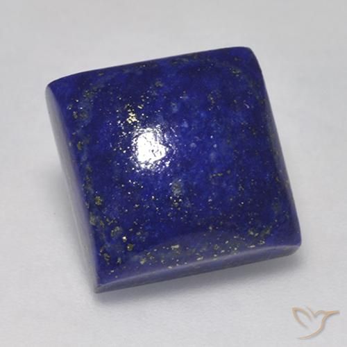 7.14ct 자연스러운 매우 깊은 파란색 청금석, 정사각형, 불투명체