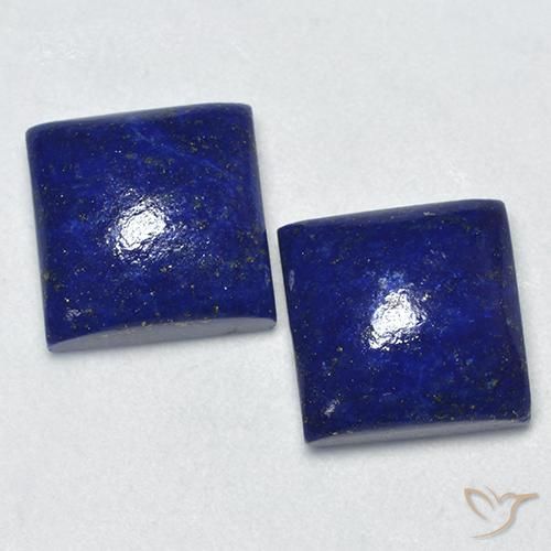 14.39캐럿 천연 다크 블루 라피스 라줄리 보석, 스퀘어, 11.1×11 mm, 불투명체
