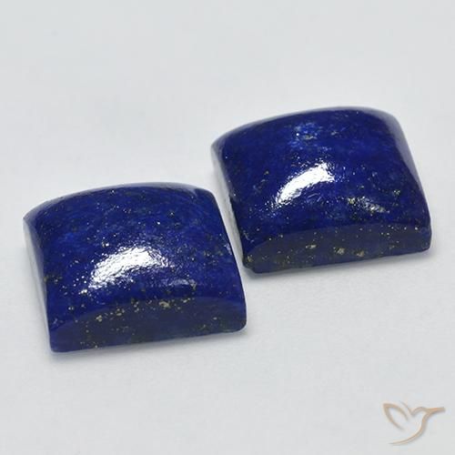 14.39캐럿 천연 다크 블루 라피스 라줄리 보석, 스퀘어, 11.1×11 mm, 불투명체