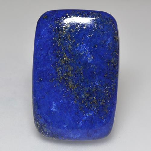 37.33캐럿 천연 일렉트릭 블루 라피스 라줄리, 쿠션 컷, 30.7×20.2 mm, 불투명체