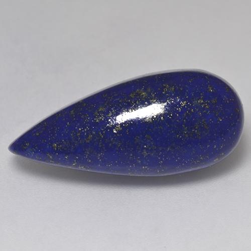 15.99캐럿 천연 다크 블루 라피스 라줄리, 배 모양, 23.9×10.5 mm, 불투명체