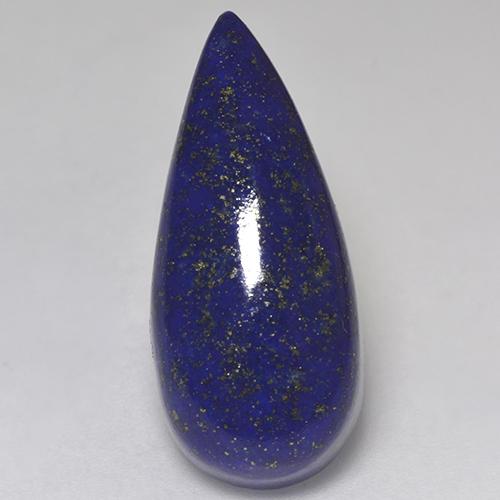 15.99캐럿 천연 다크 블루 라피스 라줄리, 배 모양, 23.9×10.5 mm, 불투명체