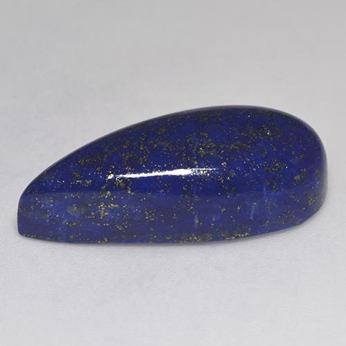 15.99캐럿 천연 다크 블루 라피스 라줄리, 배 모양, 23.9×10.5 mm, 불투명체