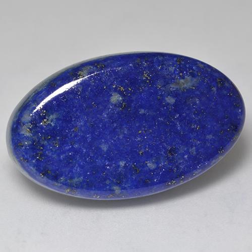 34.75캐럿 천연 일렉트릭 블루 라피스 라줄리, 타원형 컷, 28.9×17.5 mm, 불투명체