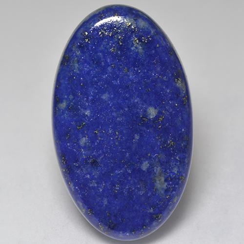34.75캐럿 천연 일렉트릭 블루 라피스 라줄리, 타원형 컷, 28.9×17.5 mm, 불투명체