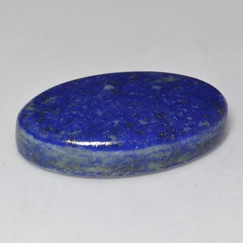 34.75캐럿 천연 일렉트릭 블루 라피스 라줄리, 타원형 컷, 28.9×17.5 mm, 불투명체