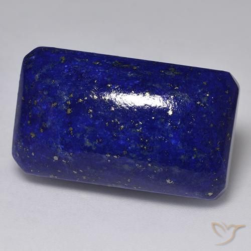 31.96ct 자연스러운 진한 파란색 청금석, 에메랄드 컷, 불투명체