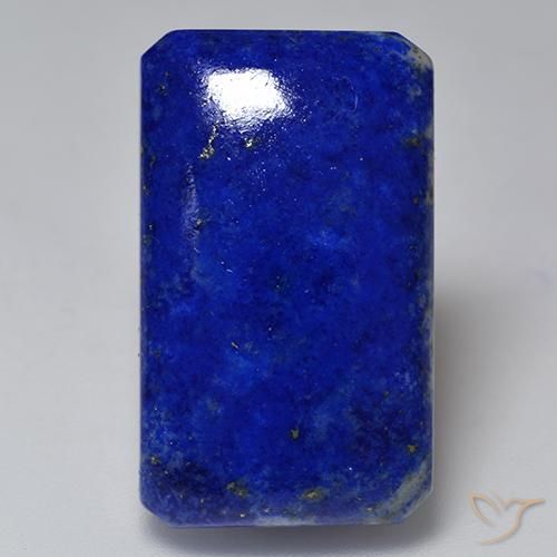 26.65ct 자연스러운 강렬한 네이비 블루 청금석, 에메랄드 컷, 불투명체