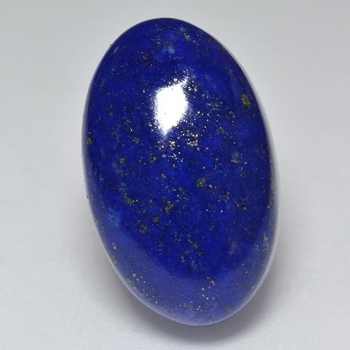 24.84캐럿 천연 강렬한 네이비 블루 라피스 라줄리, 타원형 컷, 21.7×13.6 mm, 불투명체