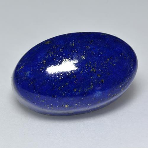 24.84캐럿 천연 강렬한 네이비 블루 라피스 라줄리, 타원형 컷, 21.7×13.6 mm, 불투명체