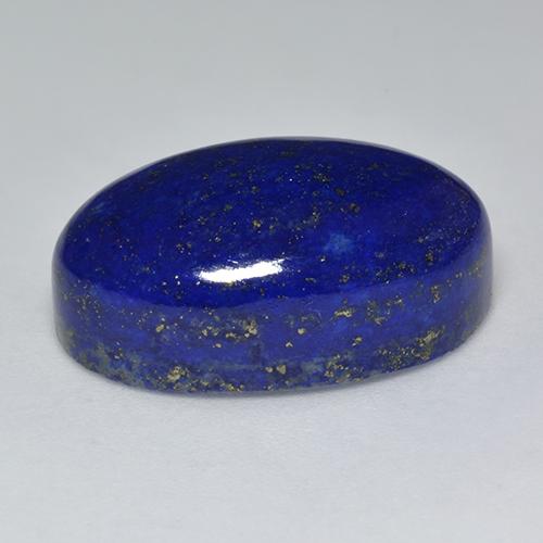 24.84캐럿 천연 강렬한 네이비 블루 라피스 라줄리, 타원형 컷, 21.7×13.6 mm, 불투명체