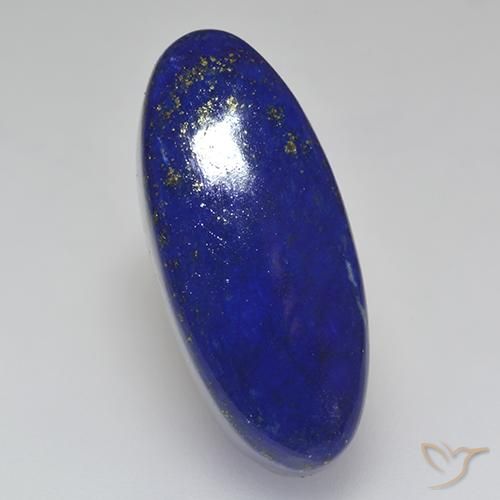 25.74ct 자연스러운 강렬한 네이비 블루 청금석, 타원형, 불투명체