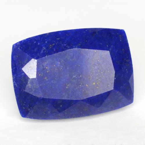 6.36캐럿 천연 네이비 블루 라피스 라줄리, 쿠션 컷, 14.1×10.2 mm, 불투명체