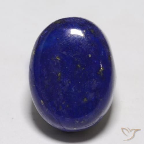 13.91캐럿 천연 매우 깊은 파란색 라피스 라줄리, 타원형 컷, 16×12 mm, 불투명체