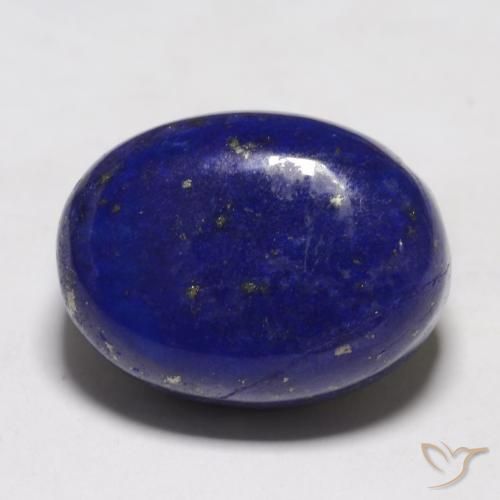 13.91캐럿 천연 매우 깊은 파란색 라피스 라줄리, 타원형 컷, 16×12 mm, 불투명체