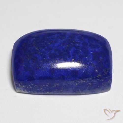24.76캐럿 천연 강렬한 네이비 블루 라피스 라줄리, 쿠션 컷, 20×15 mm, 불투명체