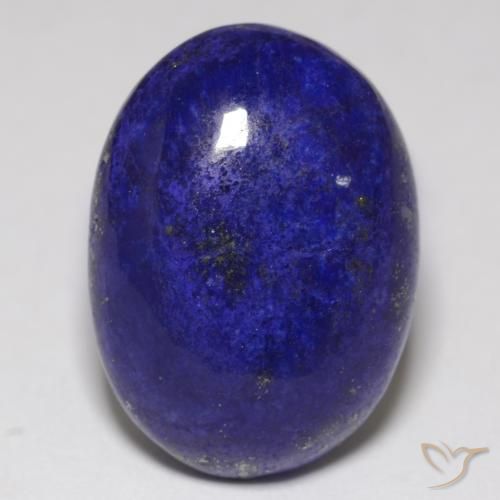 10.92캐럿 천연 강렬한 네이비 블루 라피스 라줄리, 타원형 컷, 16.9×12.3 mm, 불투명체