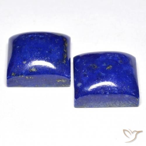 15.22캐럿 천연 밝은 파란색 라피스 라줄리 보석, 스퀘어, 11.2×11.1 mm, 불투명체